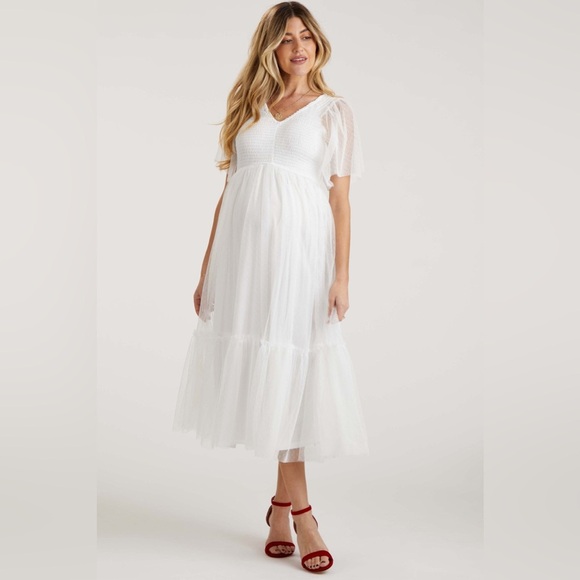 Pinkblush polka dot tulle midi dress nwt - Picture 1 of 6
